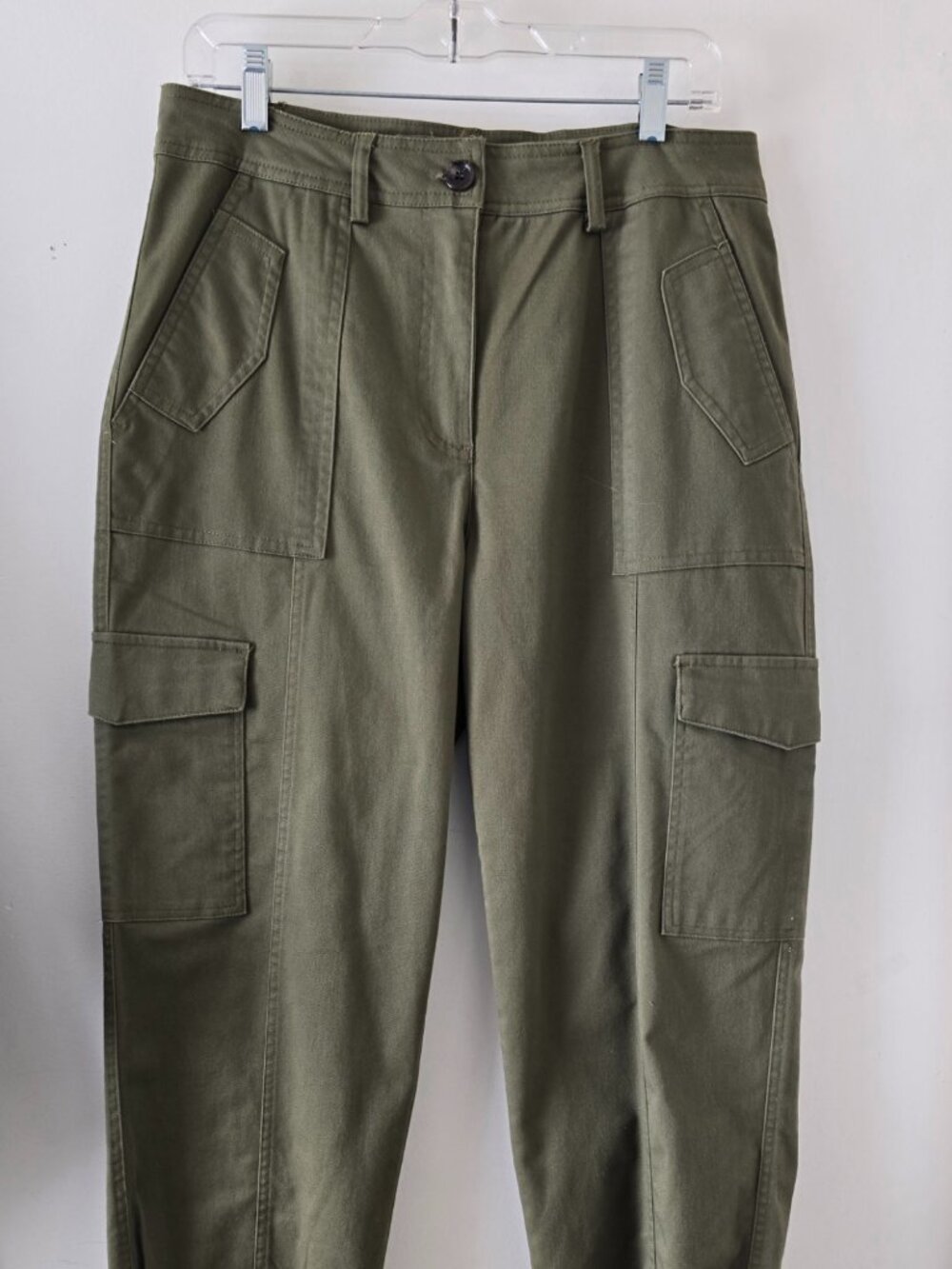 Designer Jason Wu Khaki Cargo Green Pants Size Medium